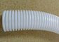 White Corrugated Flexible Tubing , corrugated plastic wire protection