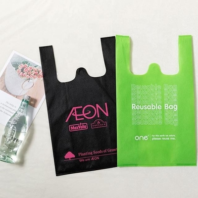 T-Shirt PP Non-Woven Vest Shopping Tote Bags with Printed Customized Logo
