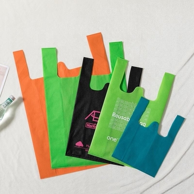 T-Shirt PP Non-Woven Vest Shopping Tote Bags with Printed Customized Logo