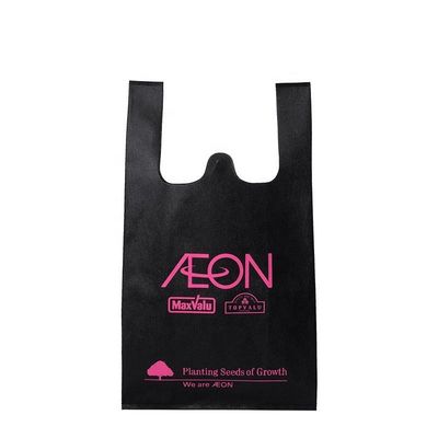 티셔츠 PP 직무가 아닌 웨스트 인쇄 된 사용자 지정 로고와 함께 쇼핑 토트 가방